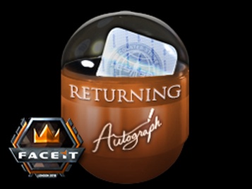 Капсула с автографами вернувшихся претендентов FACEIT London 2018