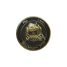 Нашивка | Sharks Esports (золотая) | Стокгольм-2021