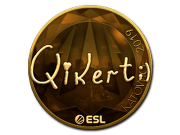 Наклейка | qikert (золотая) | Катовице 2019