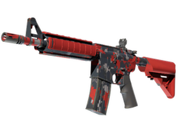 M4A4 | Пиксельный камуфляж «Красный»